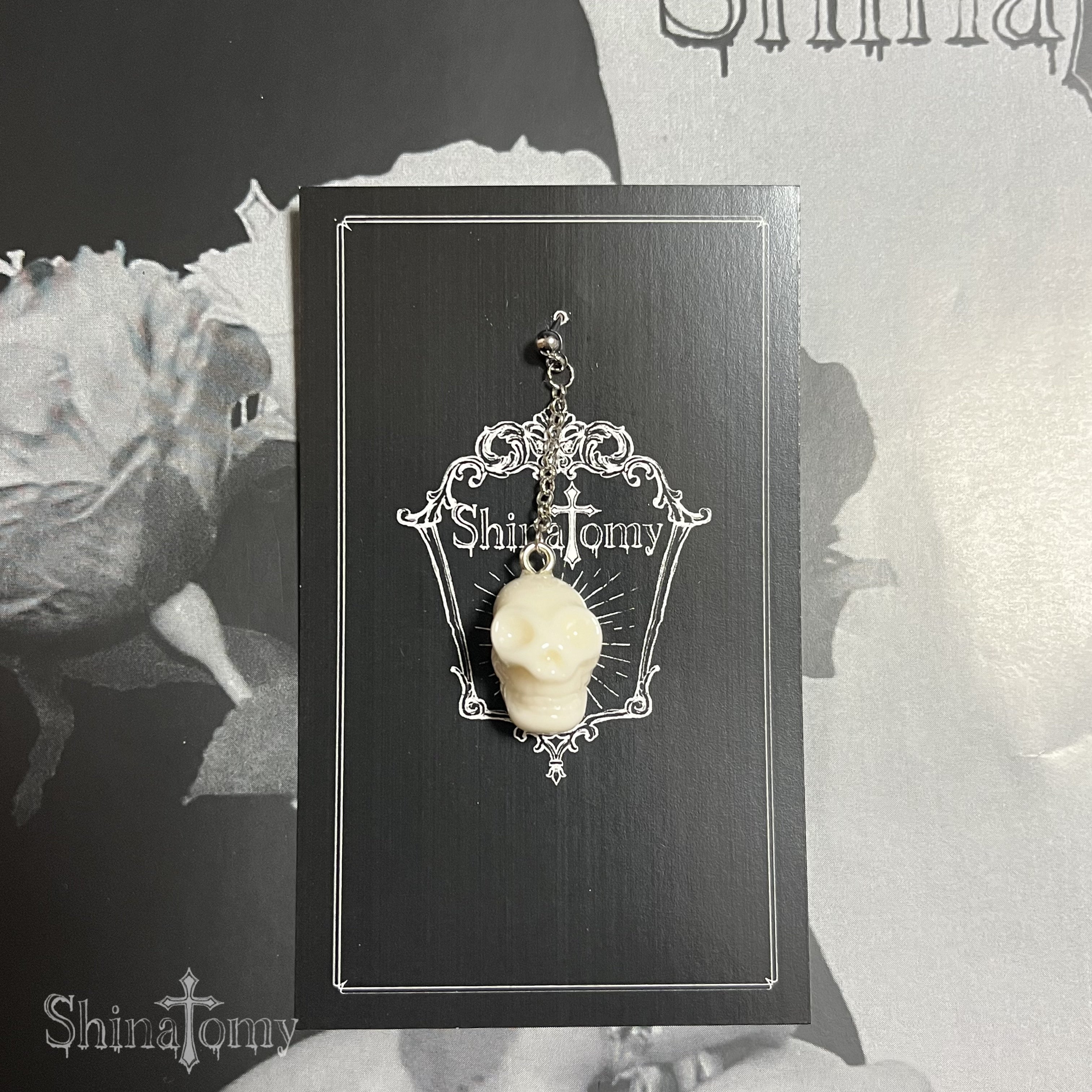 Skull earrings (metal fittings can be changed)