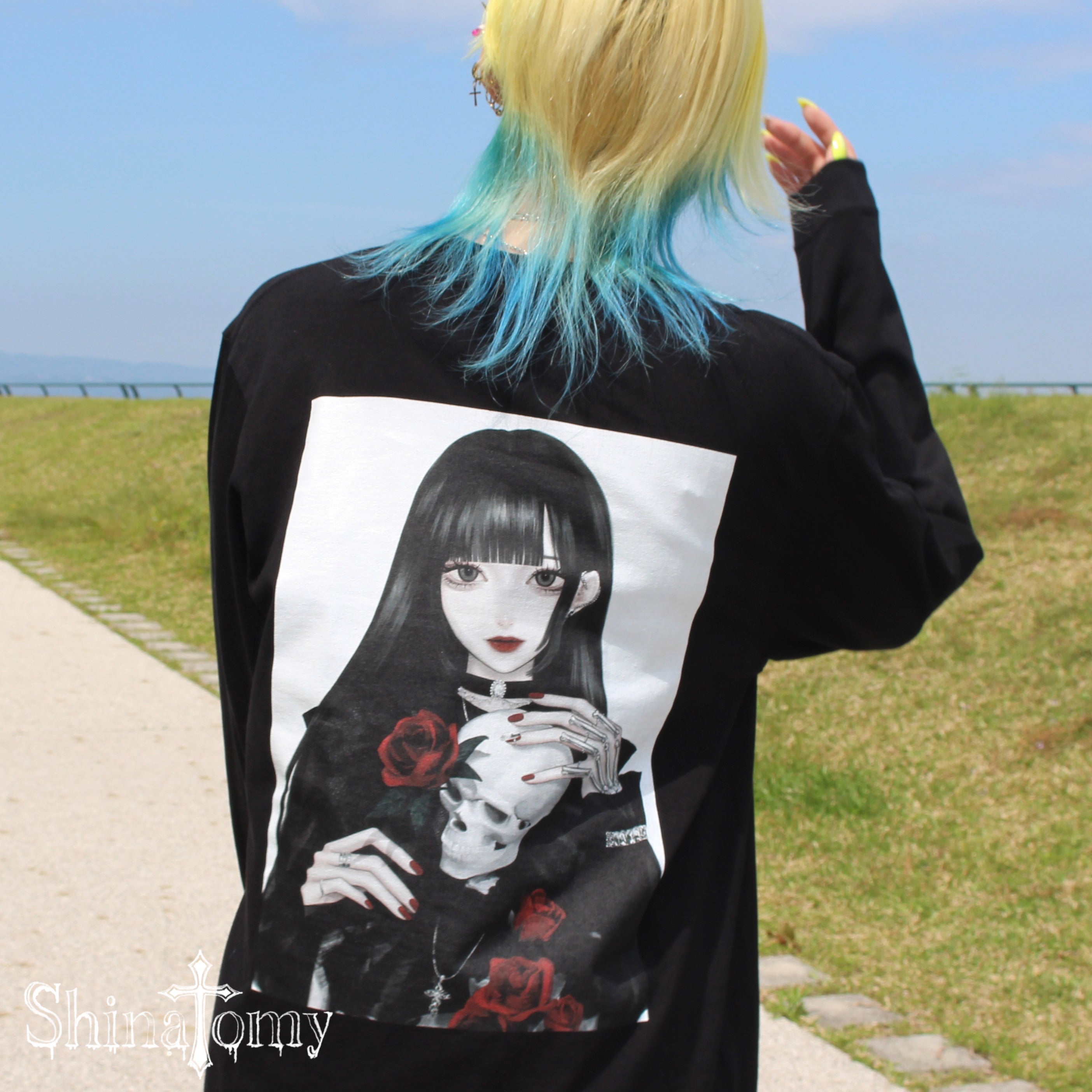 【砂糖薬コラボ】ShinatomyオリジナルTシャツ(Black)