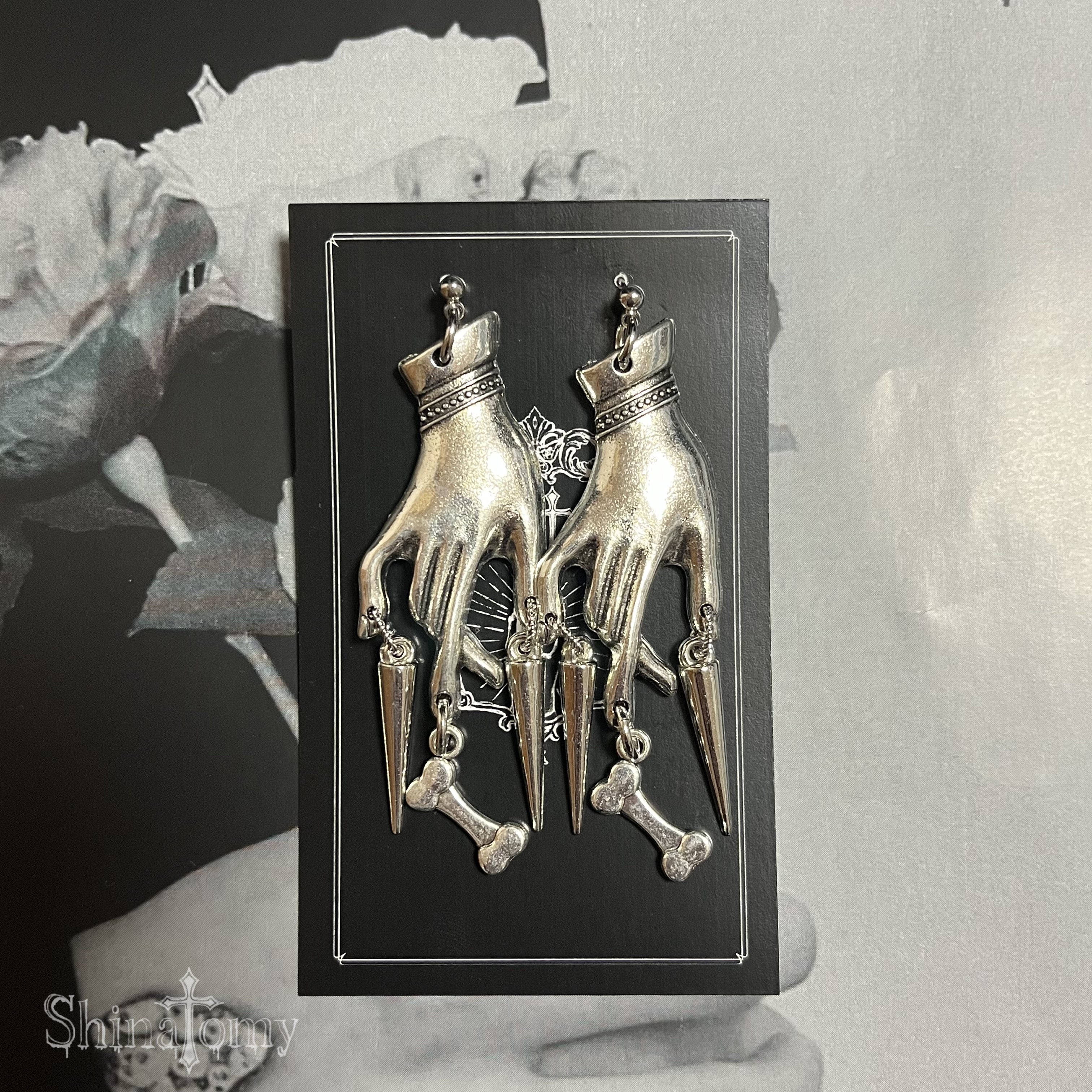 Hand Bone Earrings