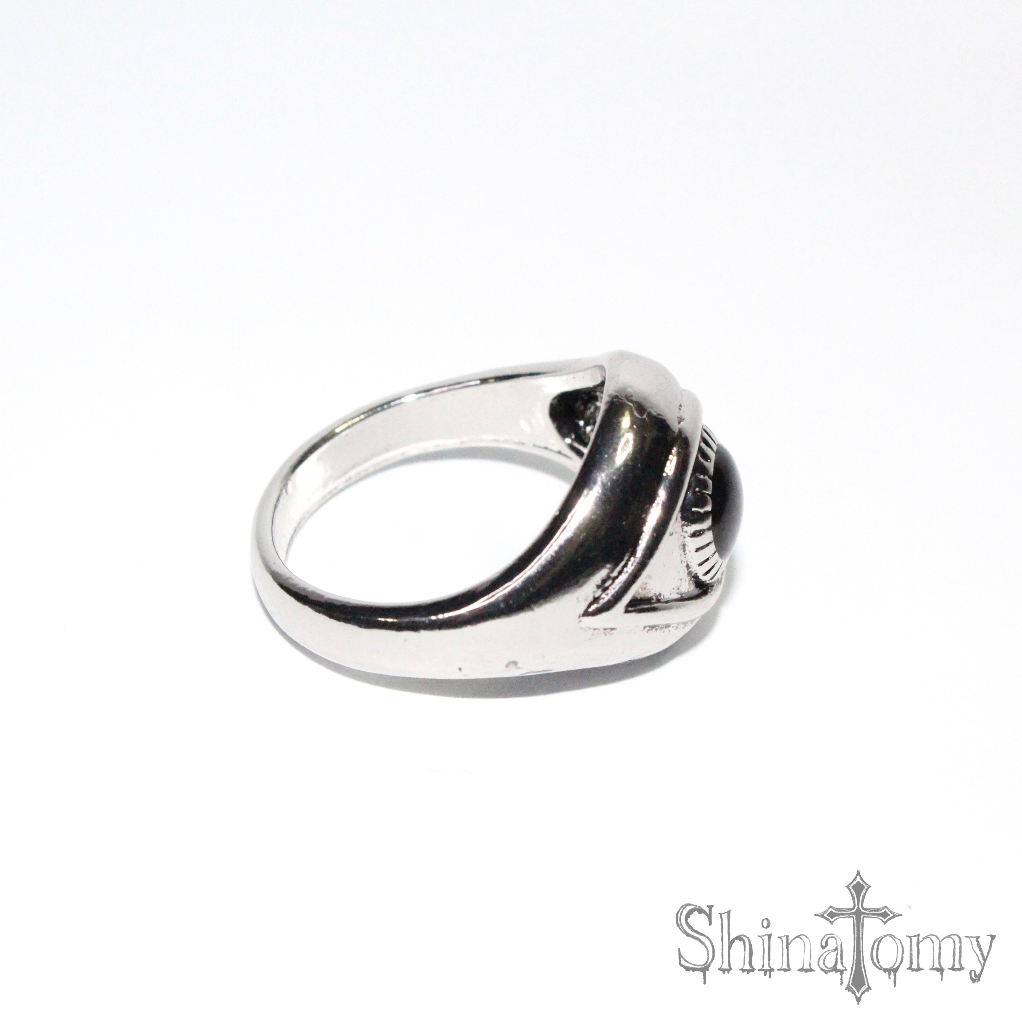 Silver eye ring