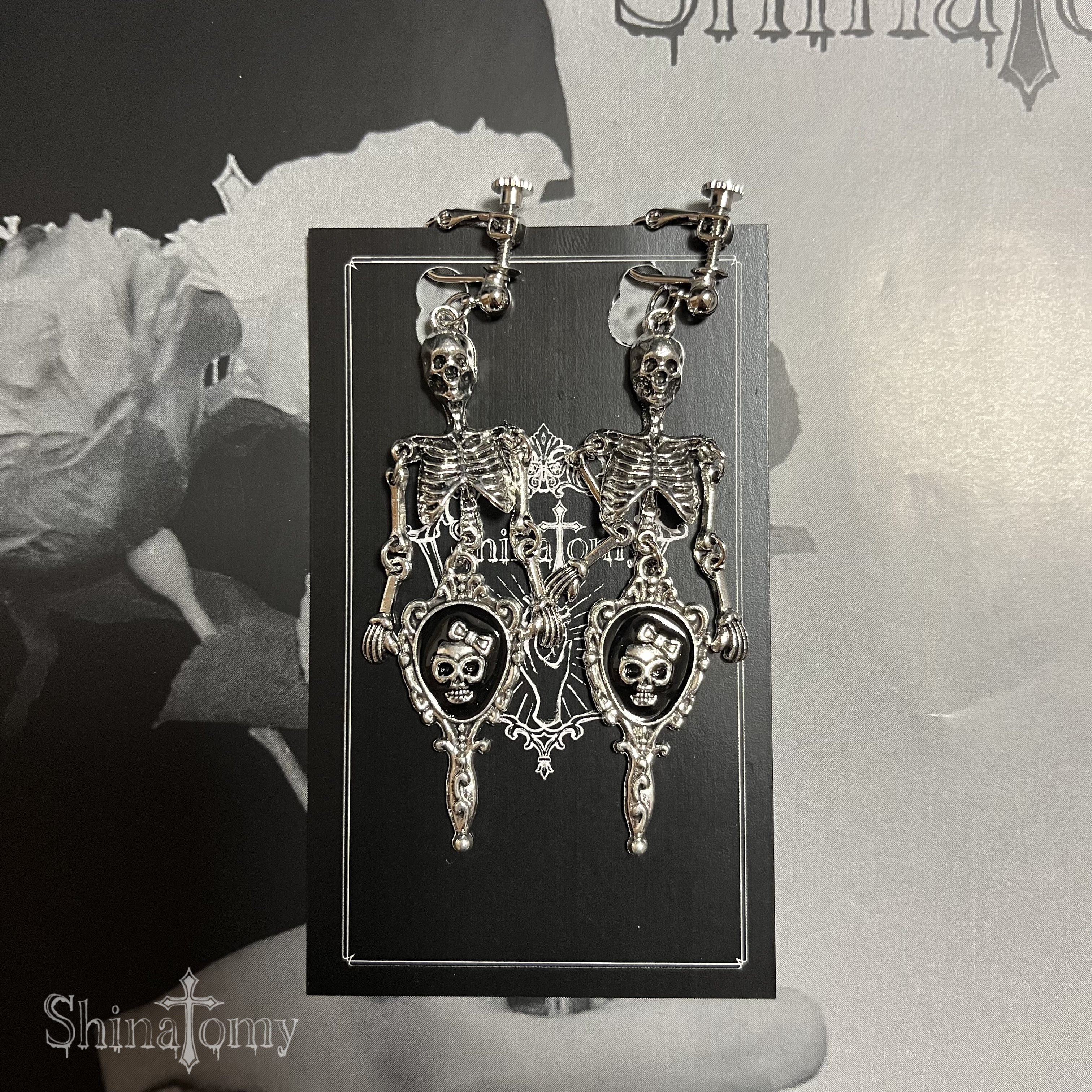 Skull Mirror Earrings