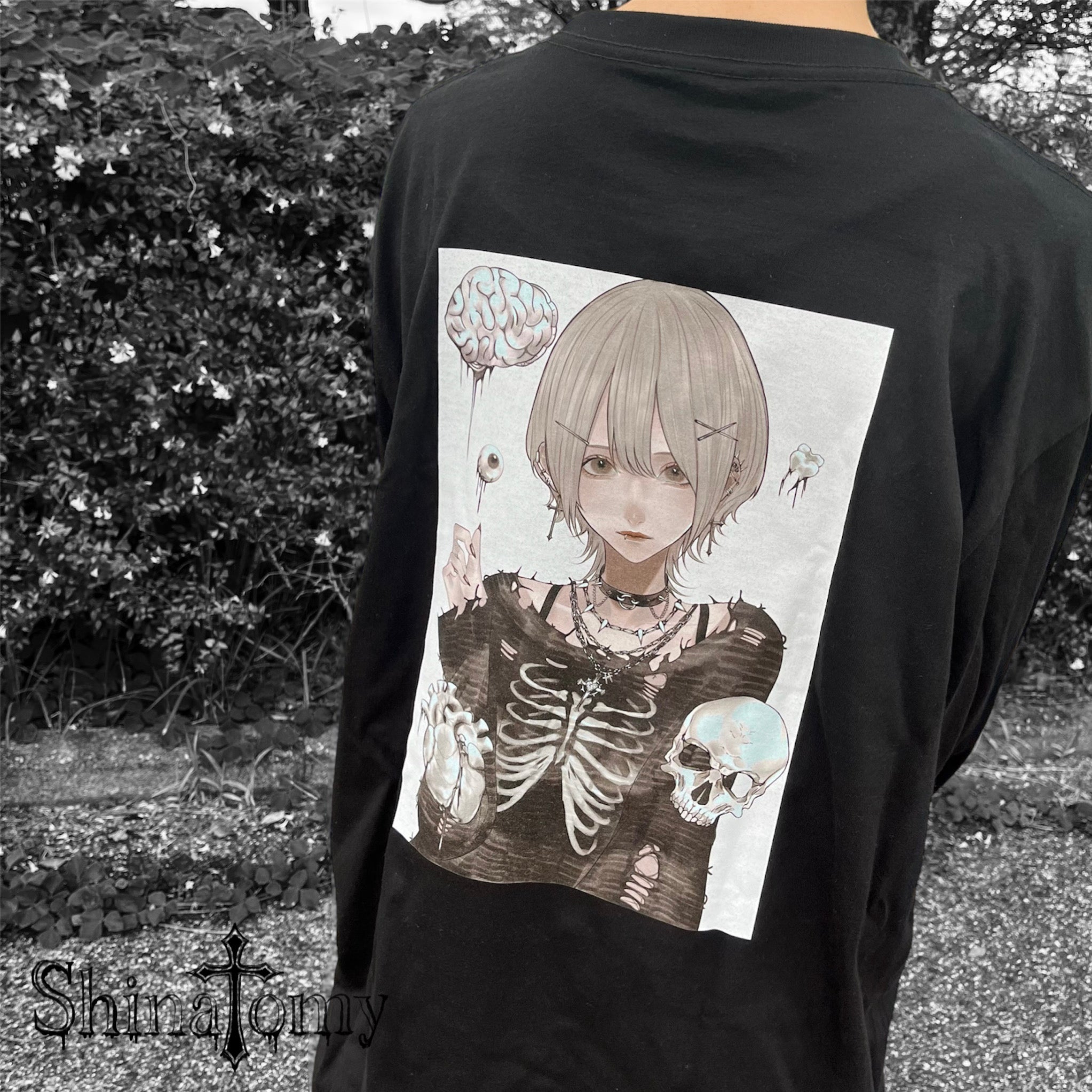 【mano mouthコラボ】ShinatomyオリジナルTシャツ(Black)
