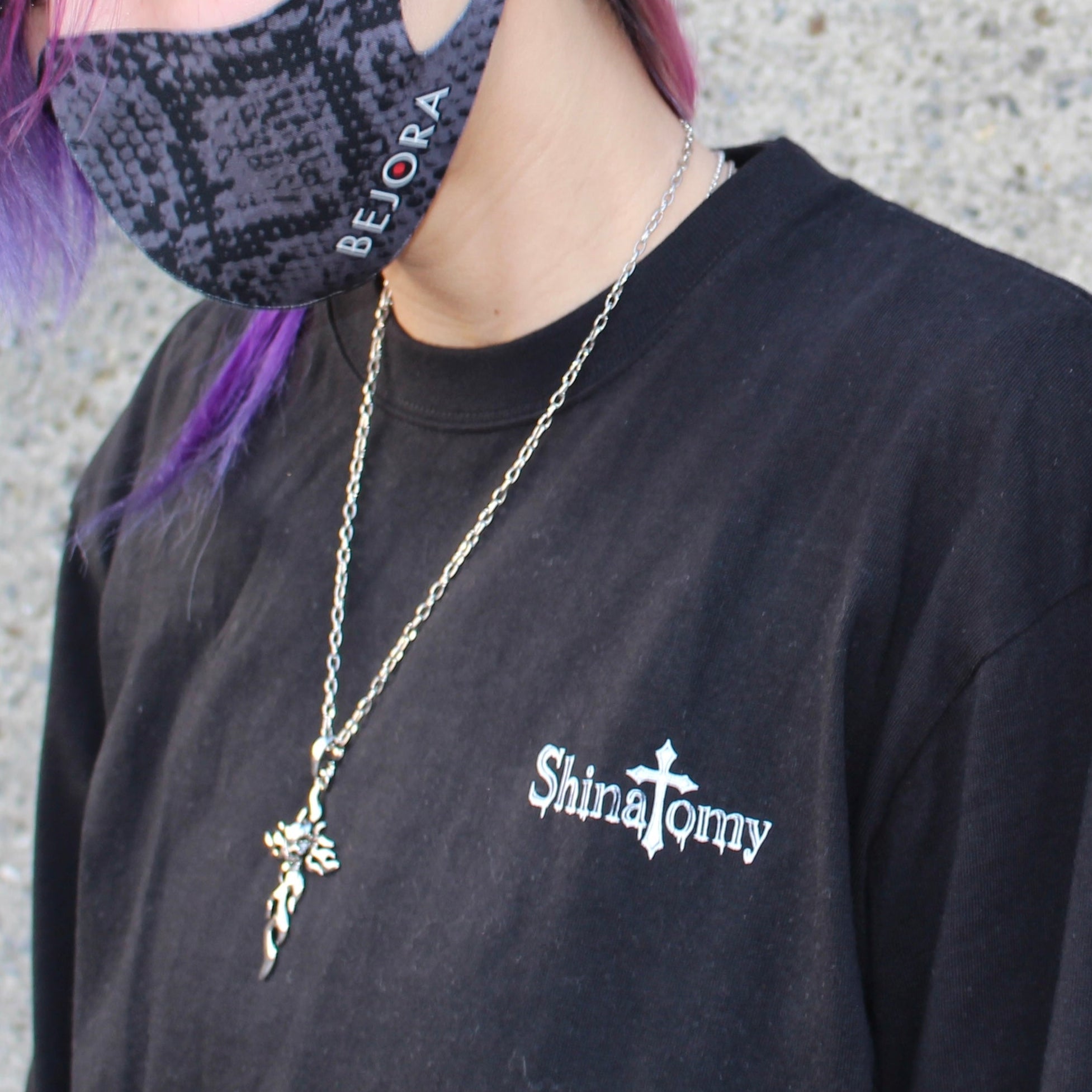 cross skull necklace