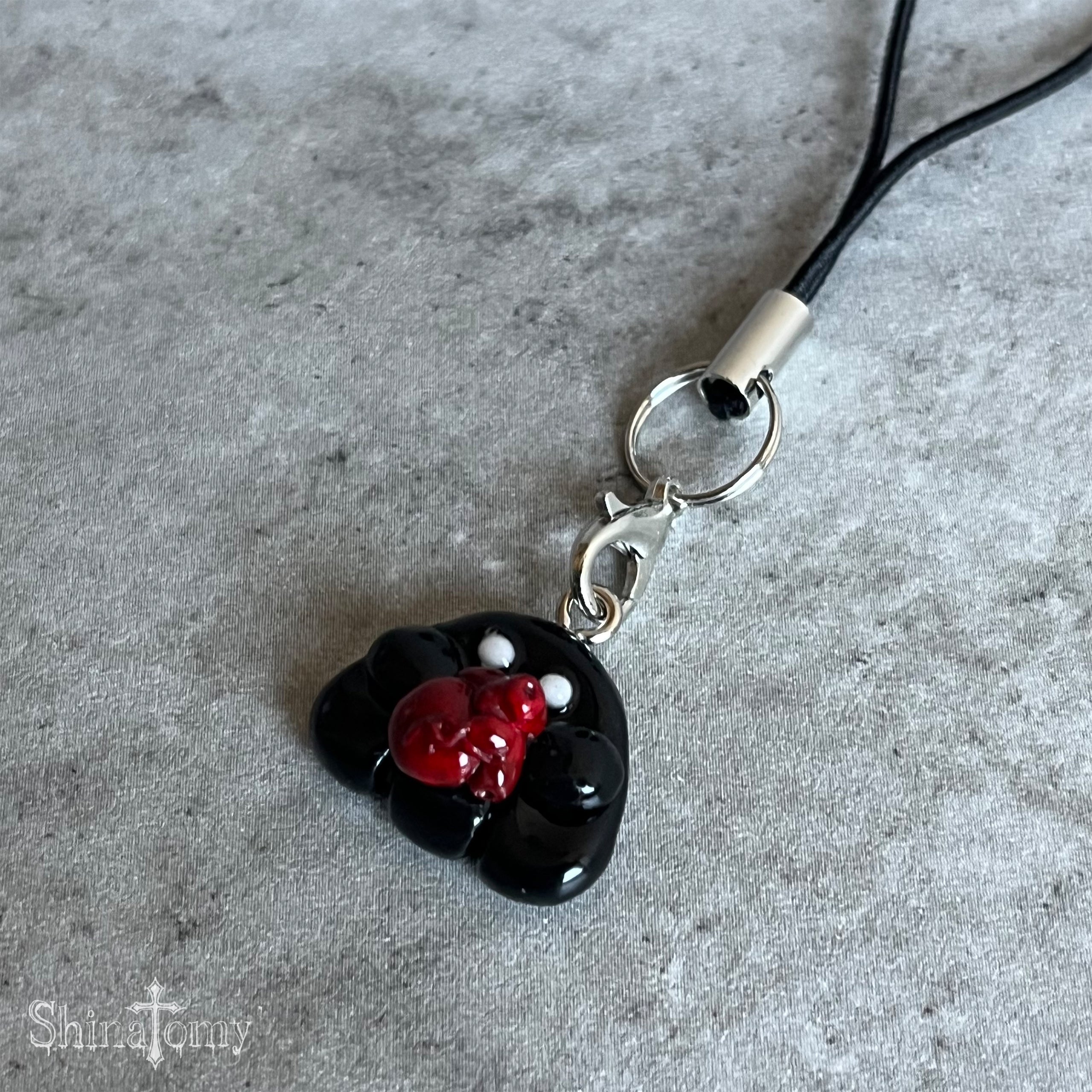おばけストラップ（black）