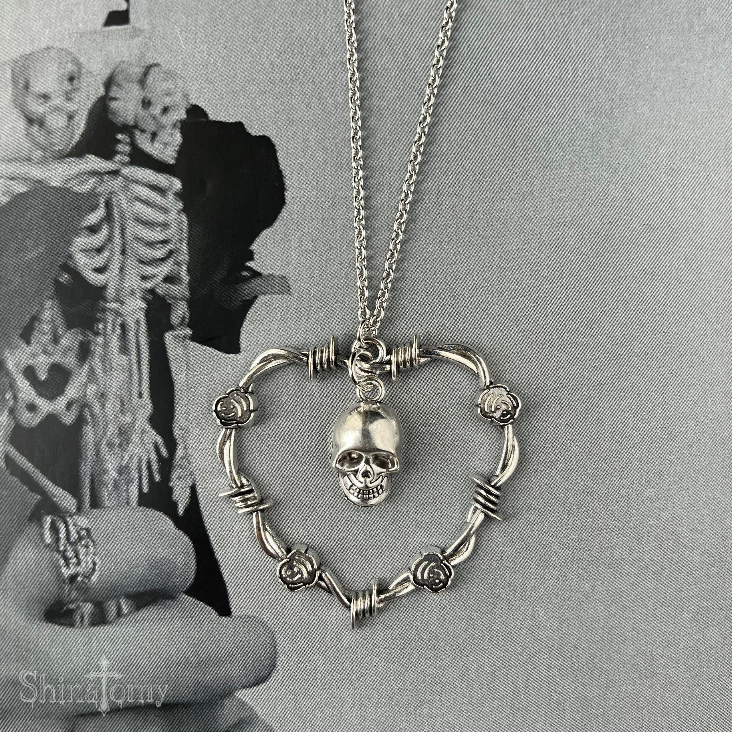 Rose Skull Necklace