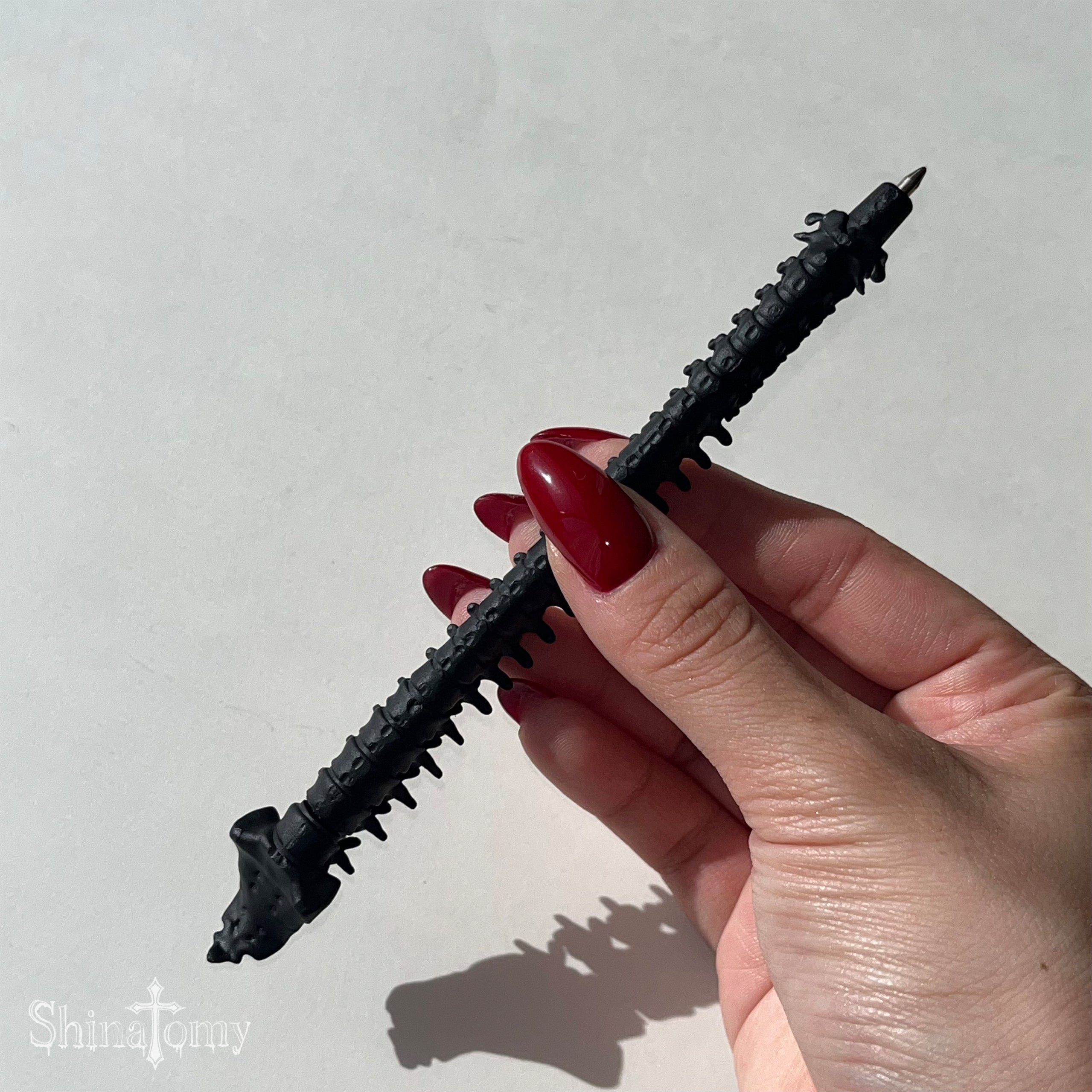 【ORGAMOコラボ】頭蓋骨キャップストラップ ＆ 脊椎ボールペン