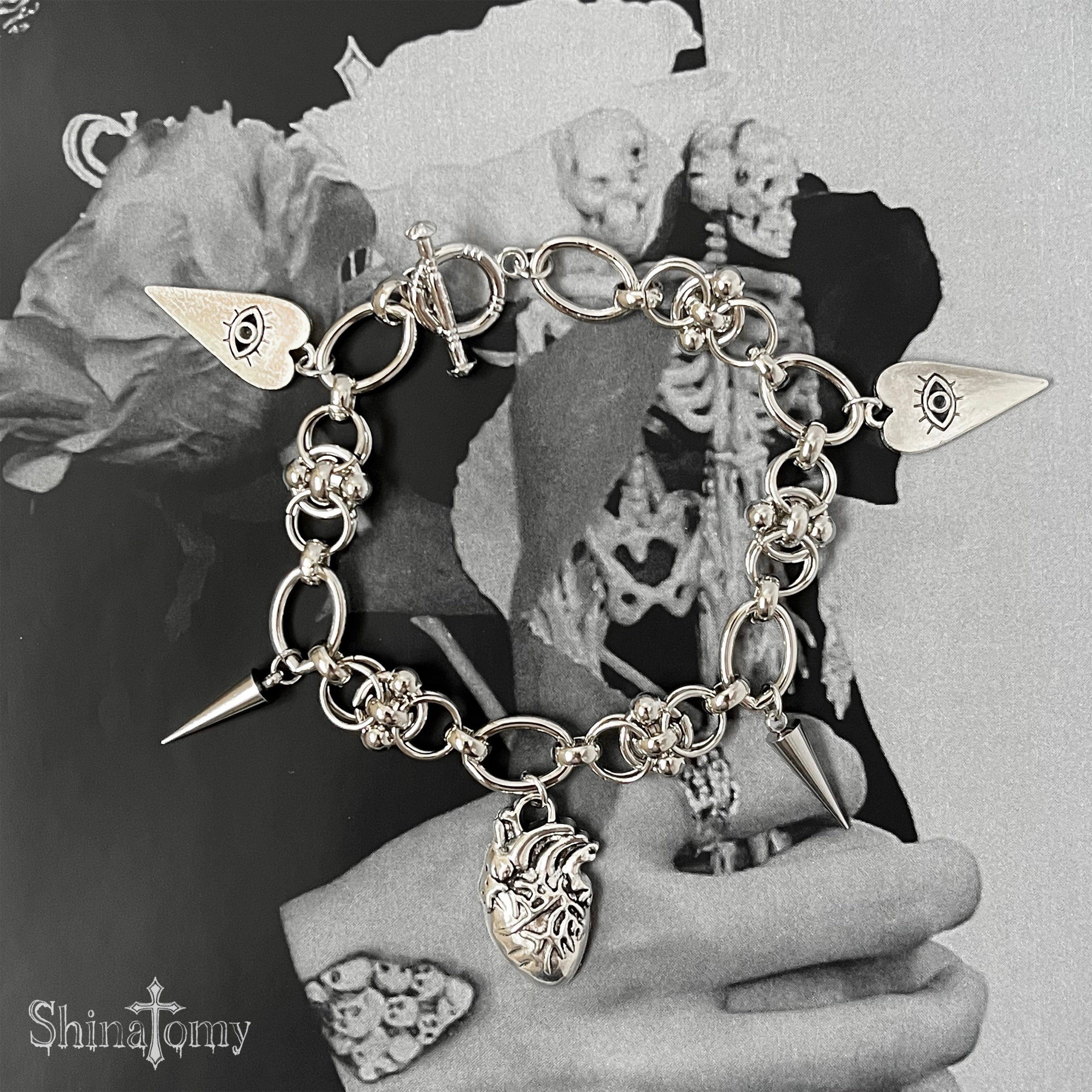 Heart chain bracelet