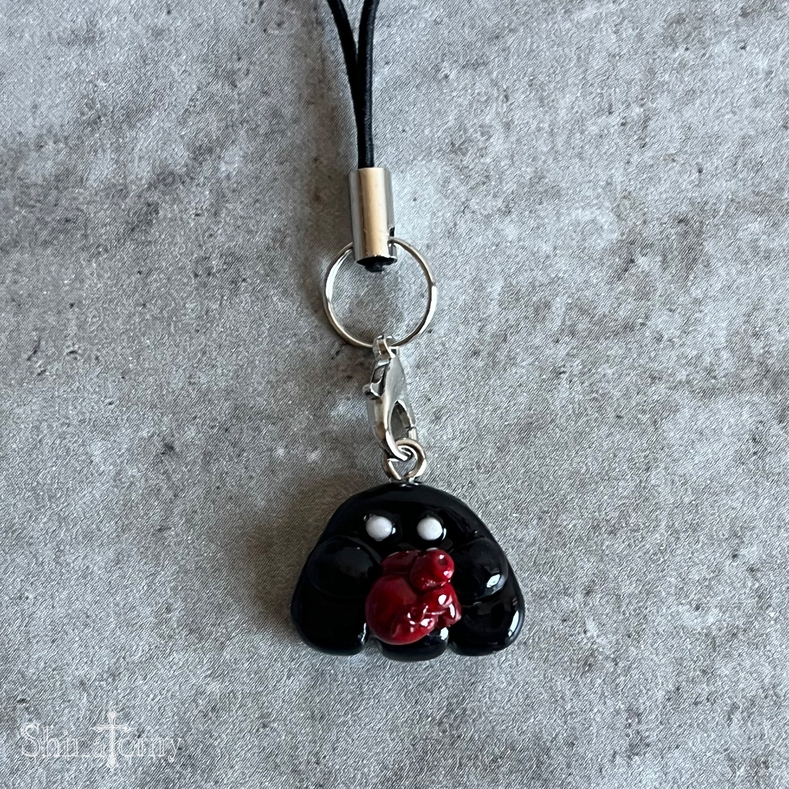 おばけストラップ（black）