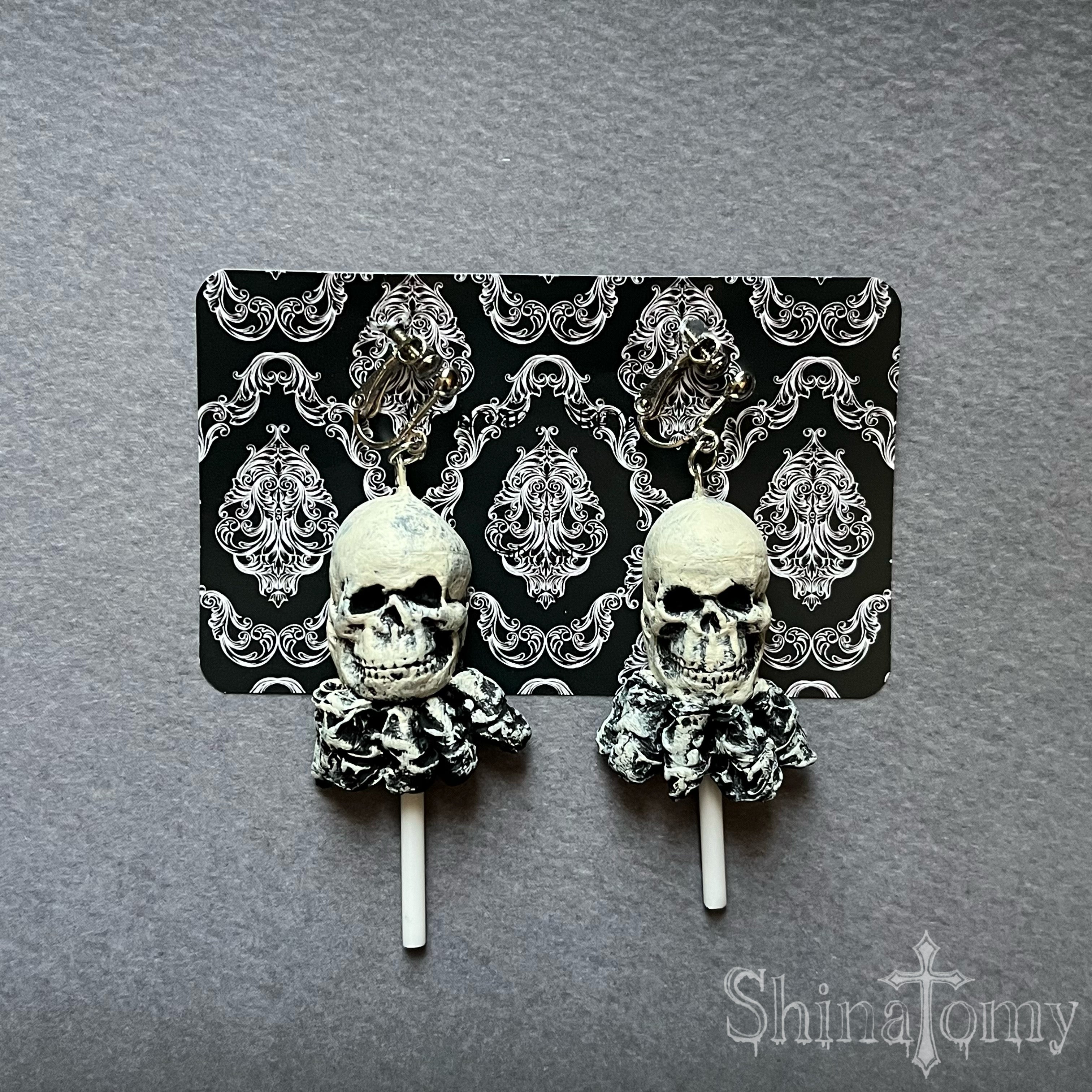 [Boo!Do collaboration] Skull candy earrings or earrings