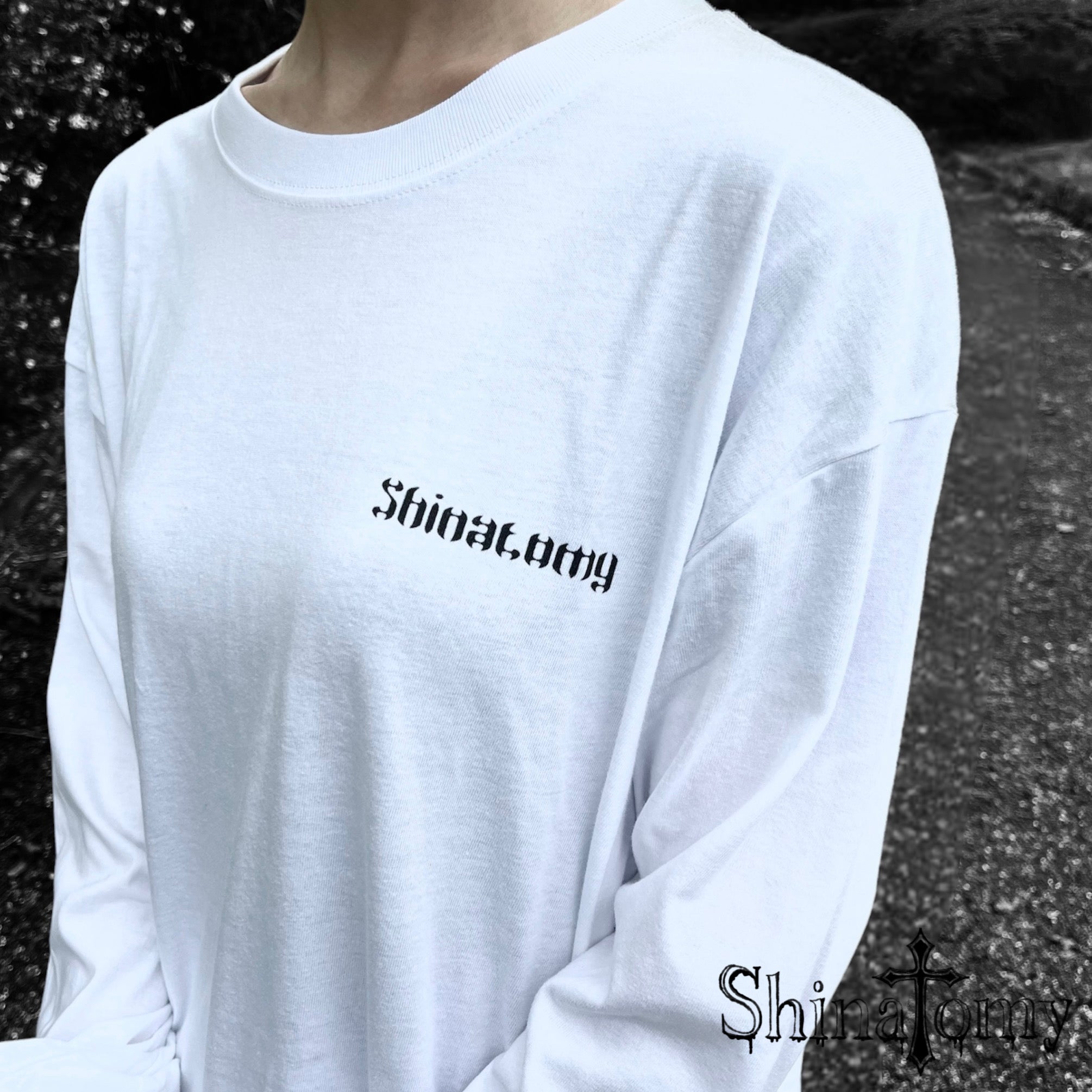 [mano mouth collaboration] Shinatomy original T-shirt (White)